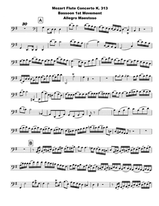 Mozart Flute Concerto op. 313 for Bassoon