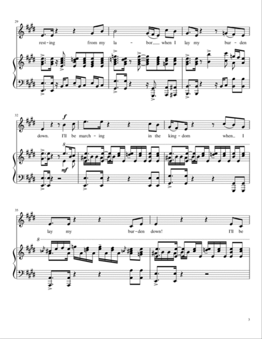 Glory, Glory, Hallelujah Glory, Glory, Hallelujah Soprano Voice scores gallery preview page 3