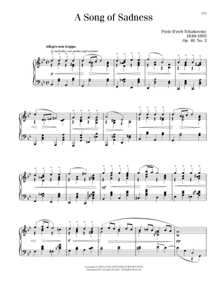 Chanson Triste, Op. 40, No. 2