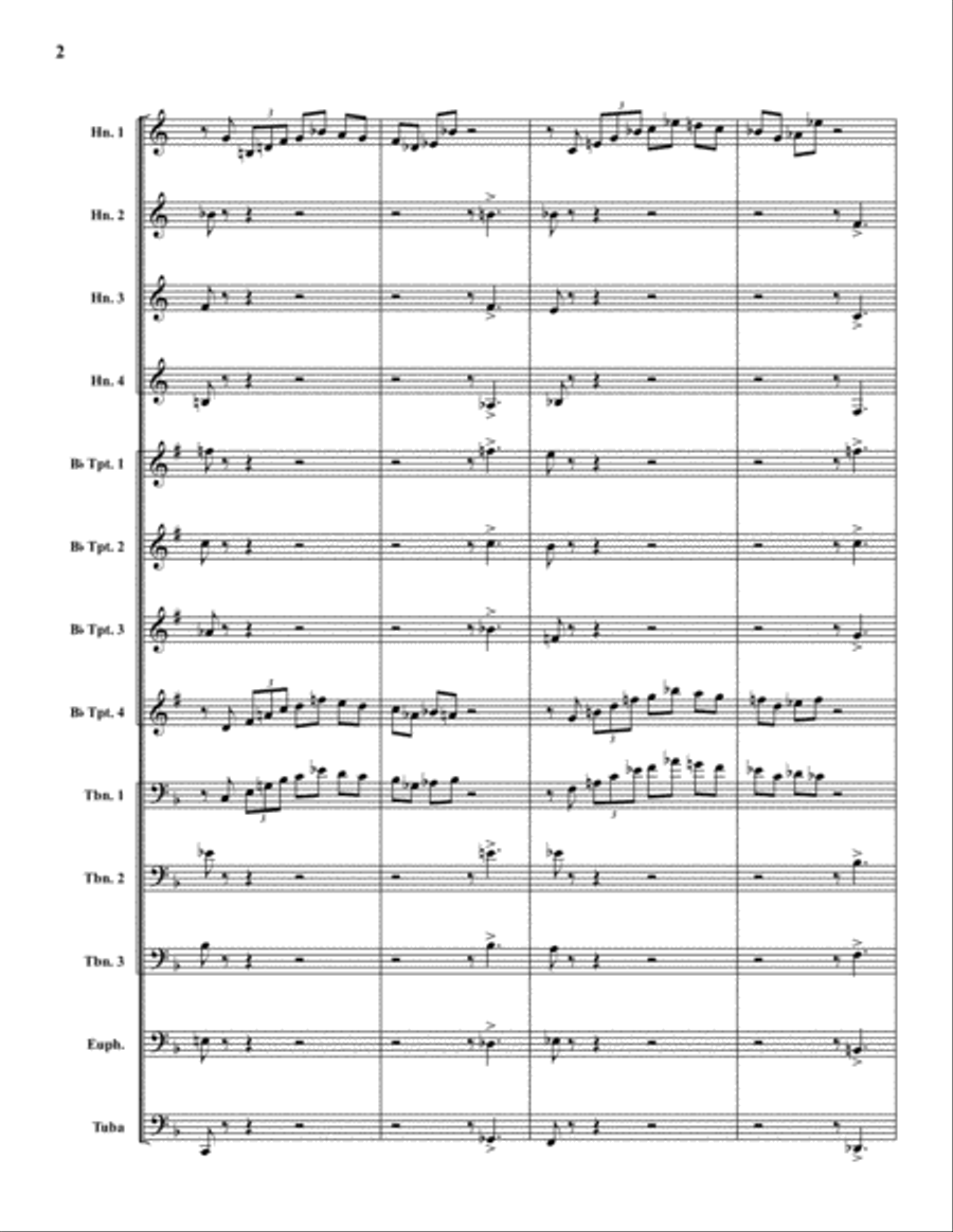 Stop-Time Blues Brass Ensemble scores gallery preview page 2