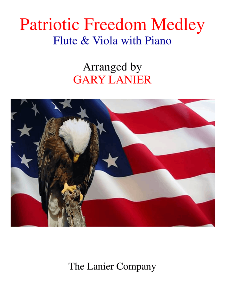 PATRIOTIC FREEDOM MEDLEY (Flute and Viola with Piano/Score and Parts) Flute scores gallery preview page 1