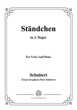 Book cover for Schubert-Ständchen(Serenade),D.889,in A Major,for Voice&Piano
