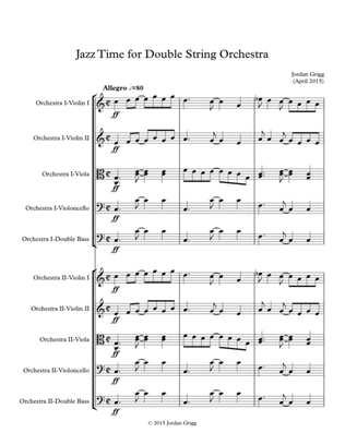 Book cover for Jazz Time for Double String Orchestra