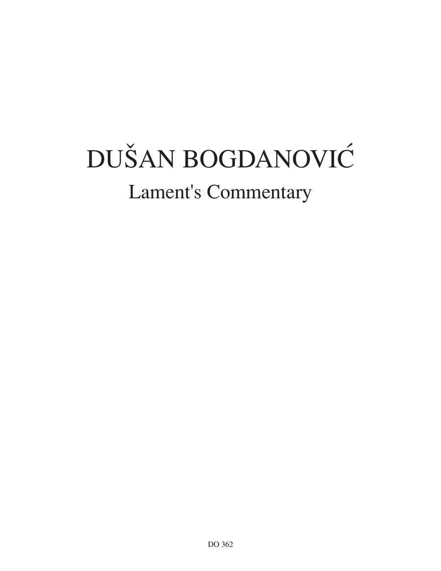 Lament's Commentary