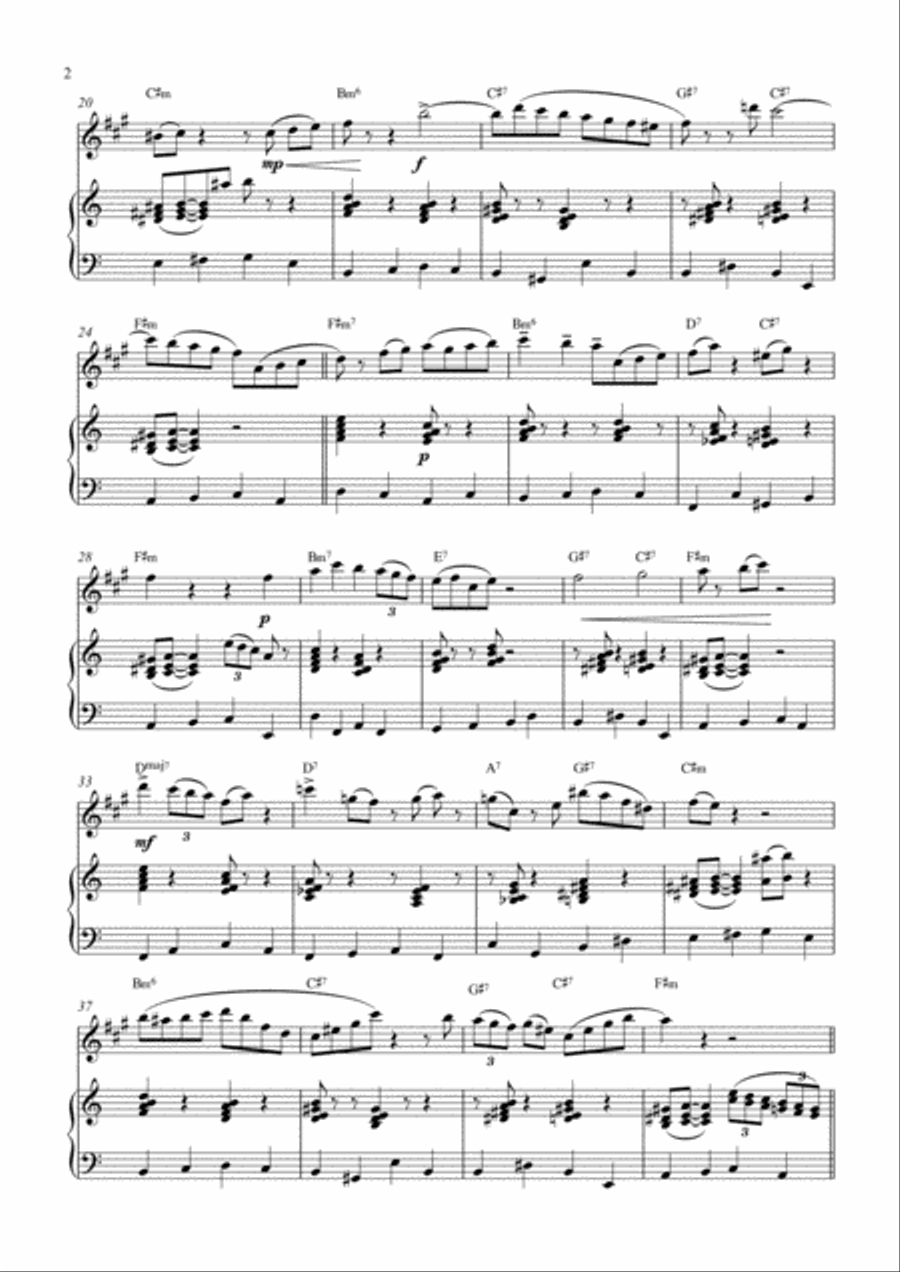 A Walk On The Cool Side - Alto Sax Solo Alto Saxophone scores gallery preview page 2