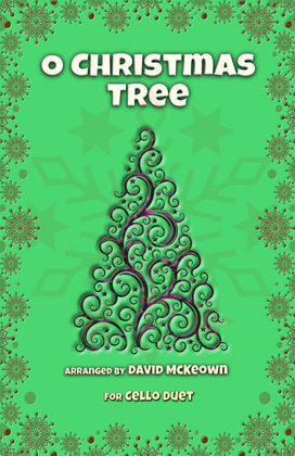 Book cover for O Christmas Tree, (O Tannenbaum), Jazz style, for Cello Duet
