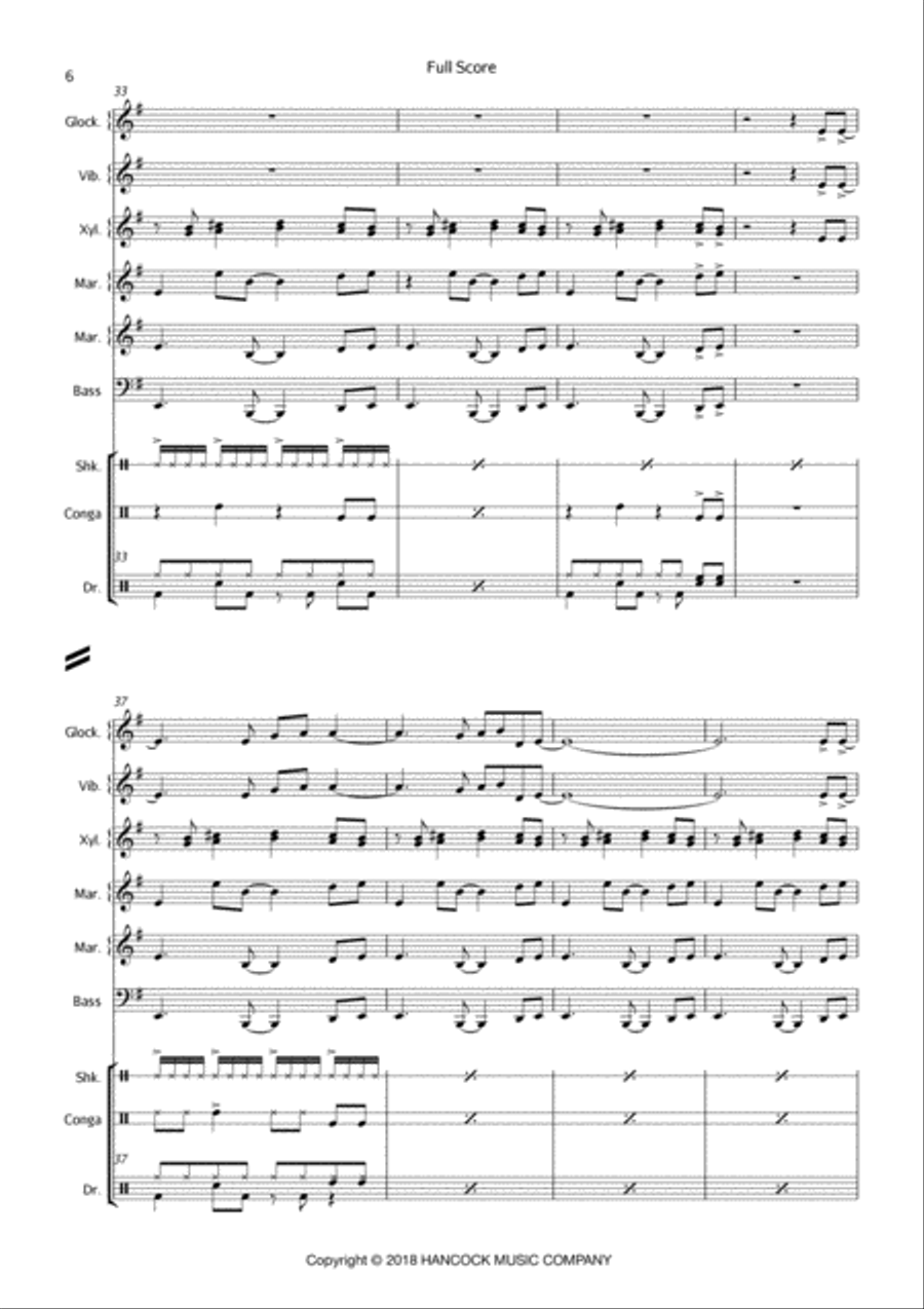 Cantaloupe Island Percussion Ensemble scores gallery preview page 6