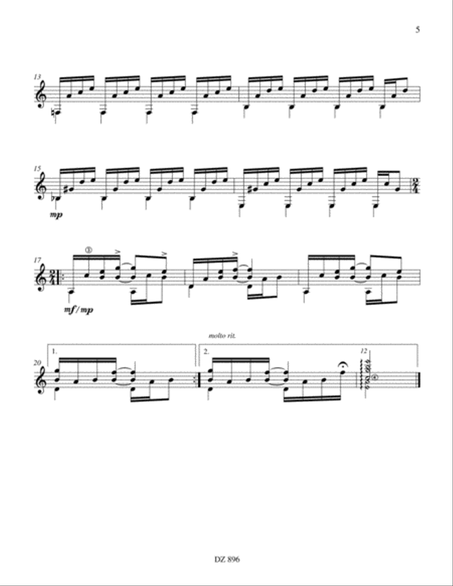 Guitarist's First Steps, vol. 3 Classical Guitar scores gallery preview page 5