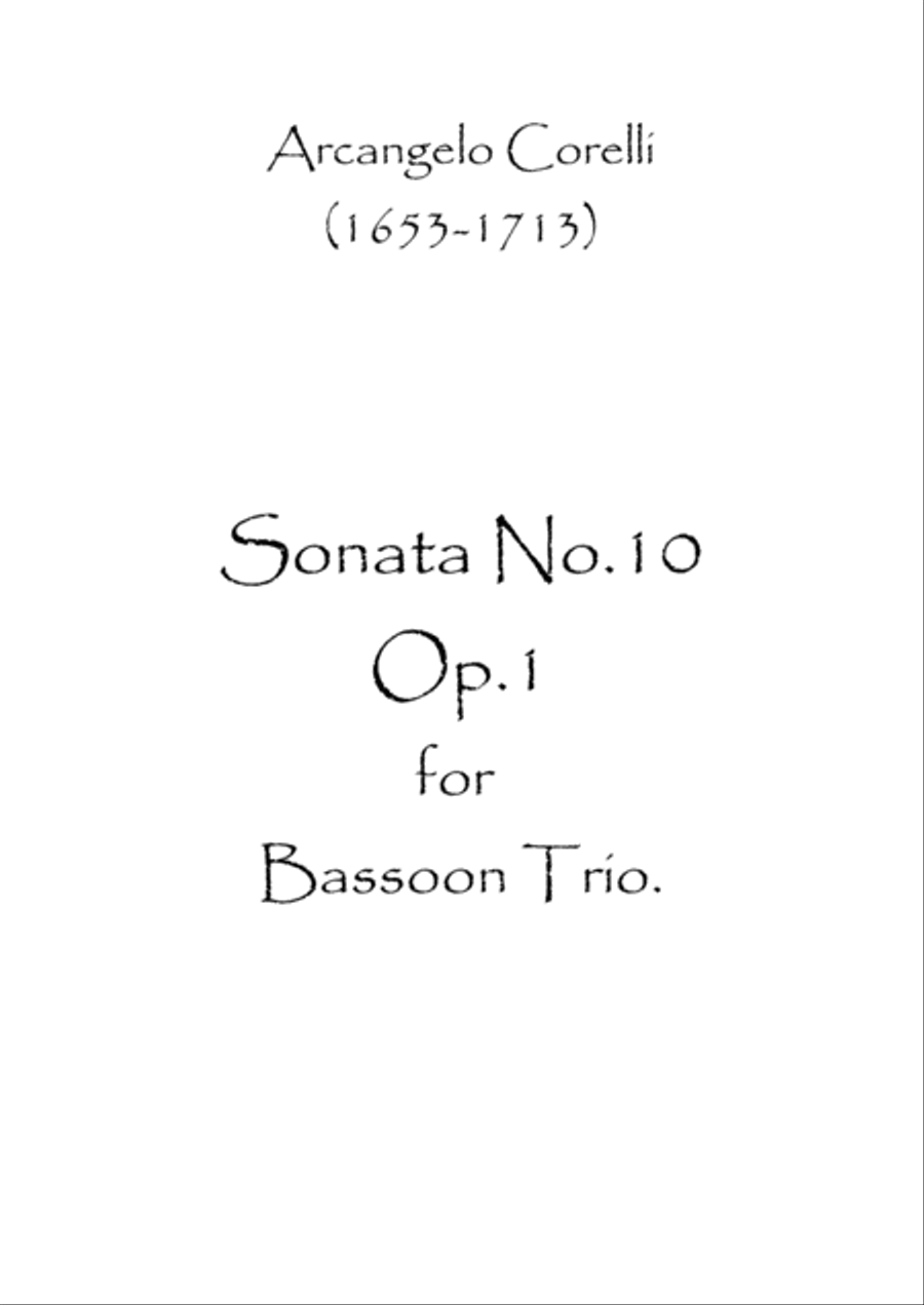 Sonata No.10 Woodwind Trio scores gallery preview page 1