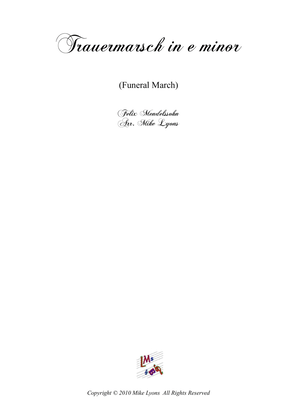Book cover for Brass Sextet - Mendelssohn - Trauermarsch (Funeral March) (Op.62)