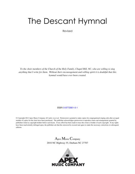 The Descant Hymnal