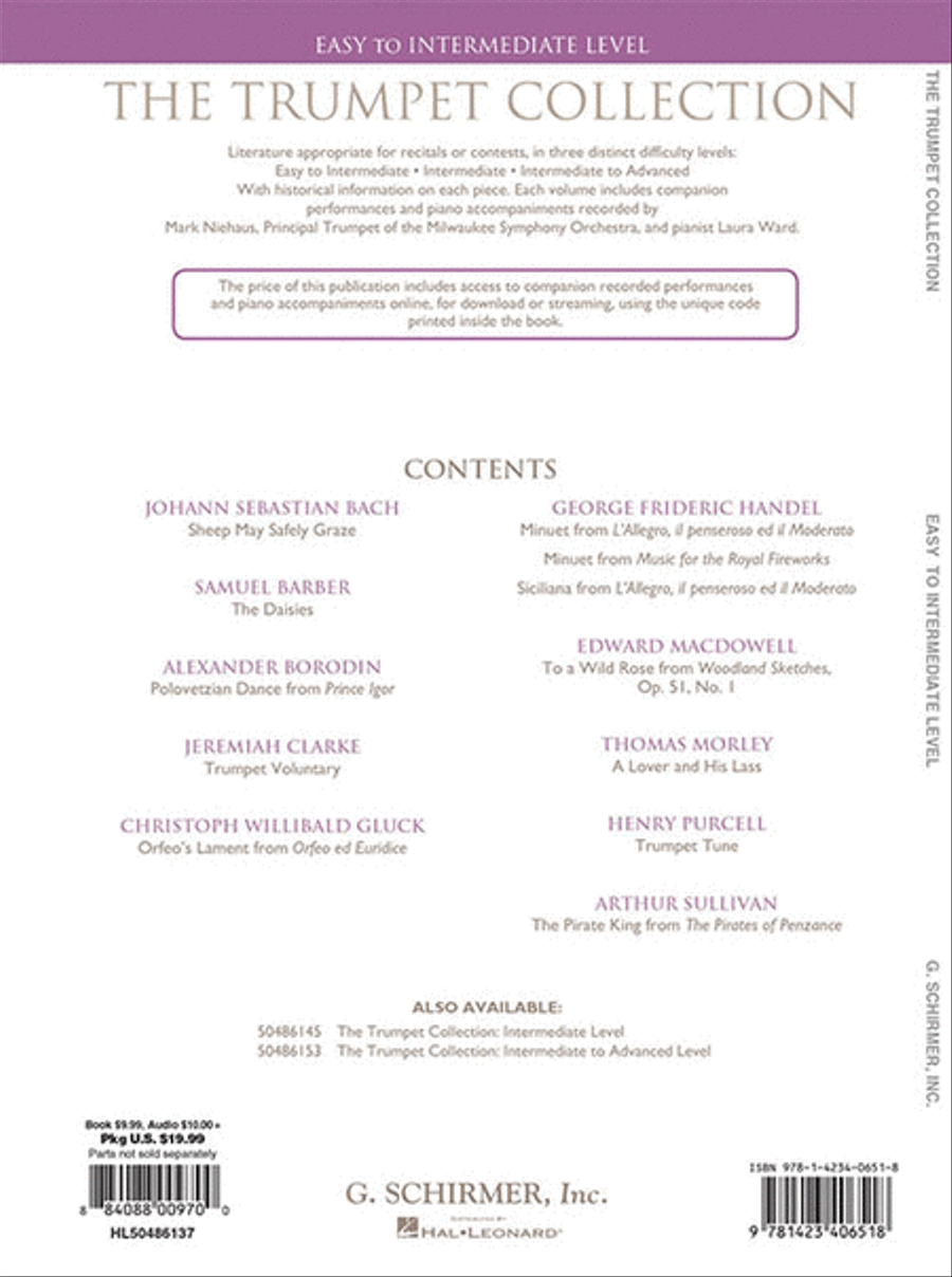 The G. Schirmer Instrumental Library: The Trumpet Collection Trumpet Solo scores gallery preview page 6
