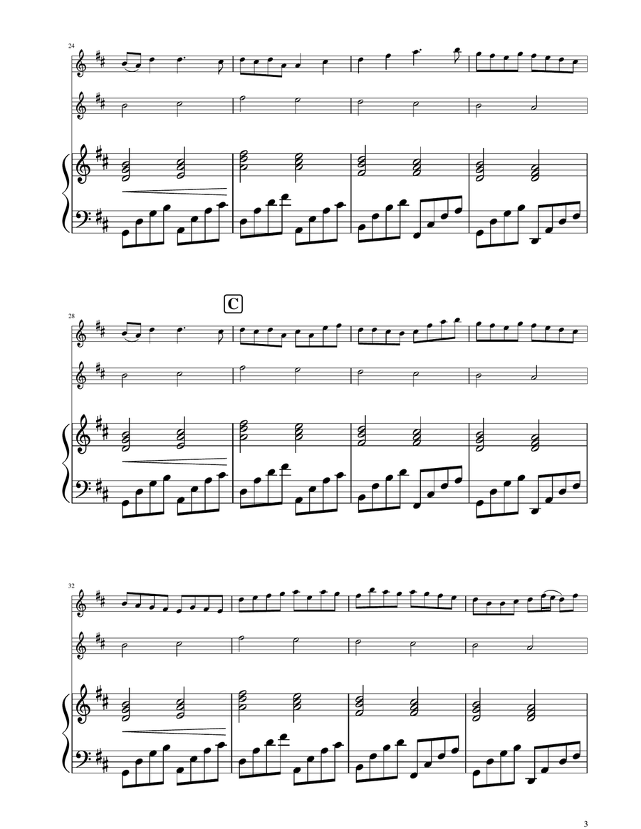 Canon in D - Violin Duet String Duet scores gallery preview page 3