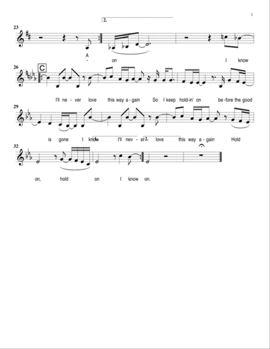 I'll Never Love This Way Again Jazz Ensemble scores gallery preview page 3