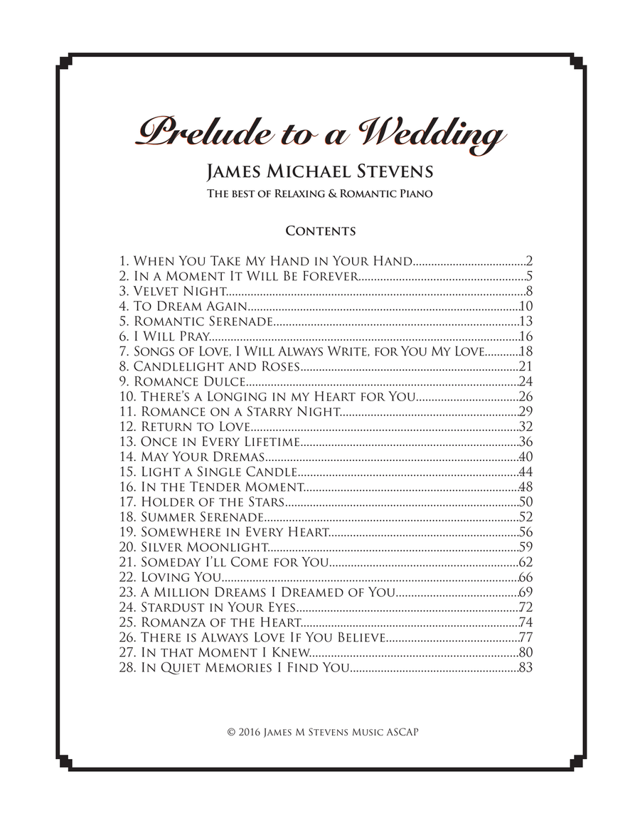 Prelude to a Wedding (The Best of Relaxing & Romantic Piano) Piano Solo scores gallery preview page 3
