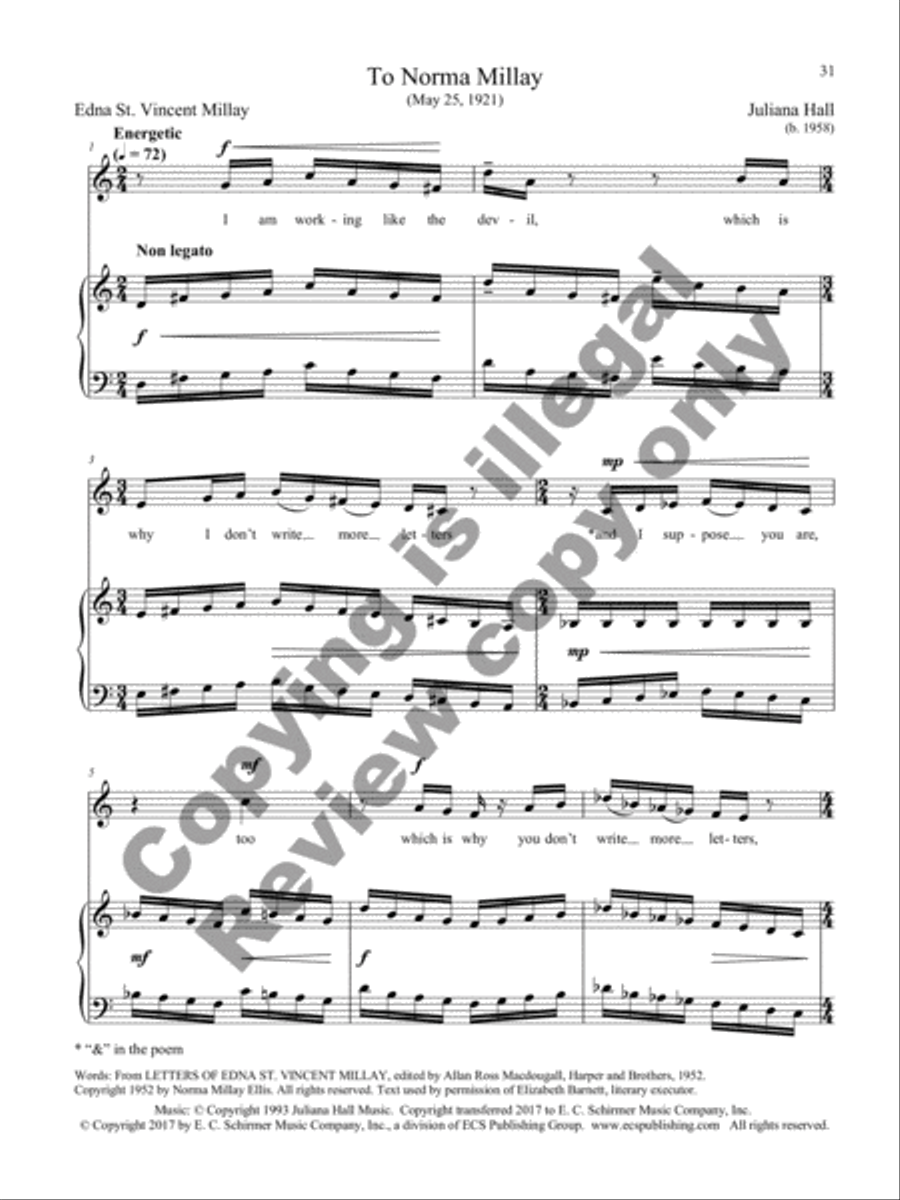 Letters from Edna Mezzo-Soprano Voice scores gallery preview page 30
