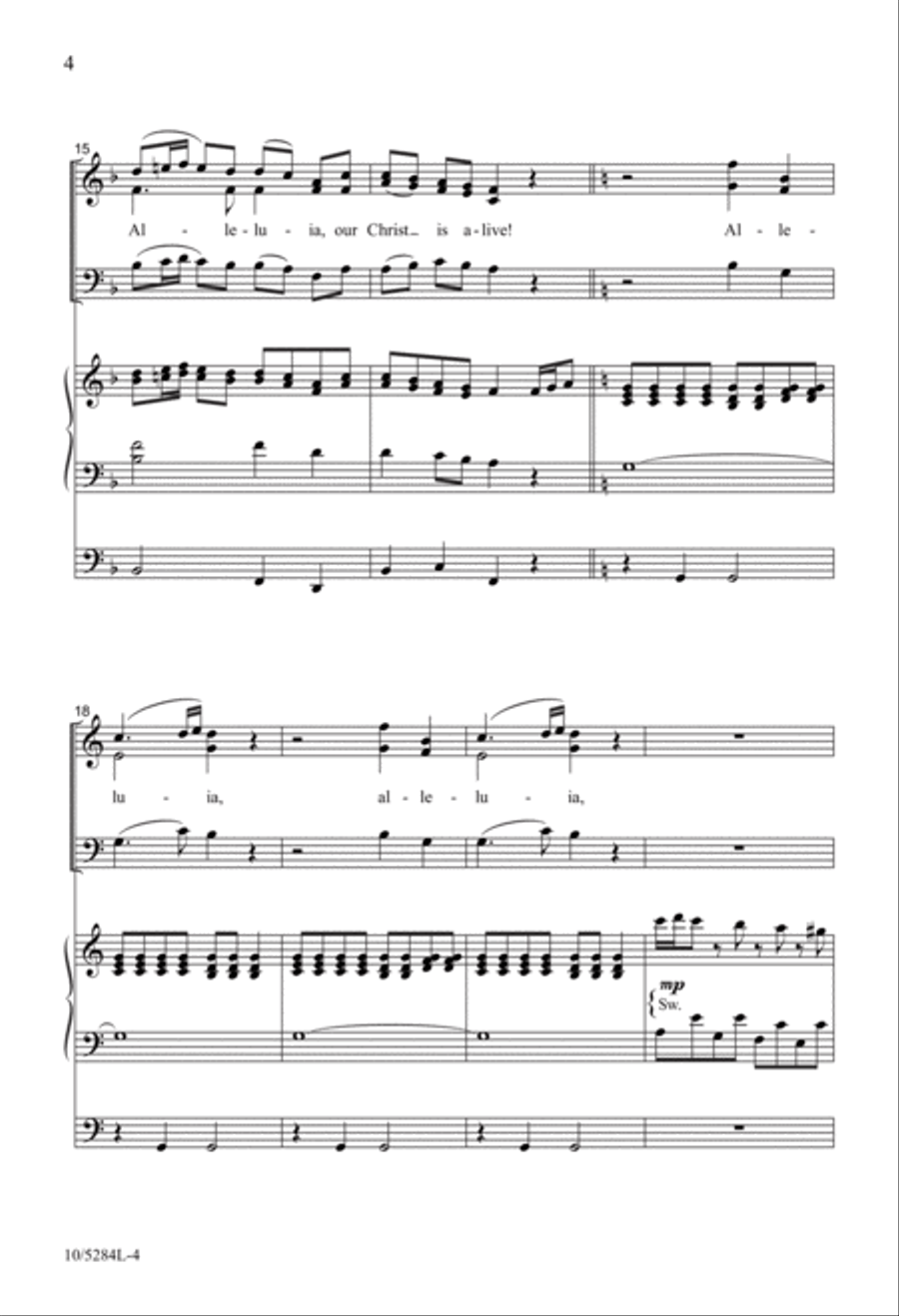 A Classic Easter Alleluia 3-Part scores gallery preview page 4