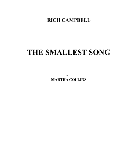 THE SMALLEST SONG image number null