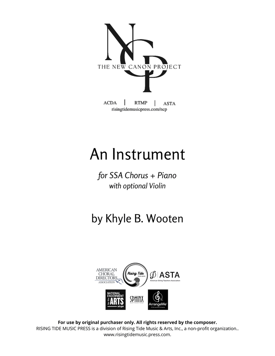 An Instrument SSA scores gallery preview page 1