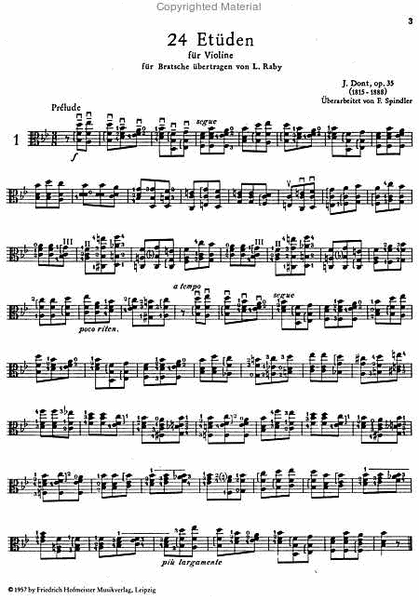 24 Etuden fur Violine, op. 35