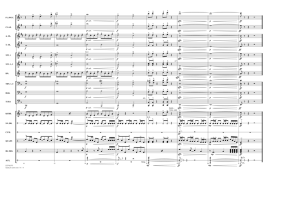 Stadium Jams Vol. 14 (Super Heroes) - Conductor Score (Full Score) Marching Band scores gallery preview page 4
