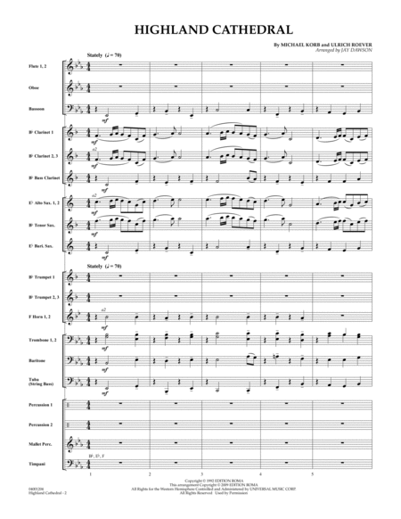 Highland Cathedral - Conductor Score (Full Score)