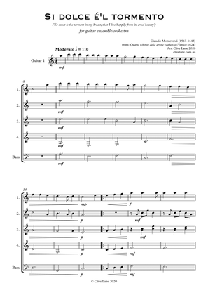 Si dolce for guitar ensemble/orchestra