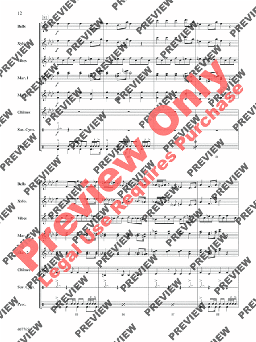 Star Wars Medley Star Wars Medley Percussion Ensemble scores gallery preview page 29
