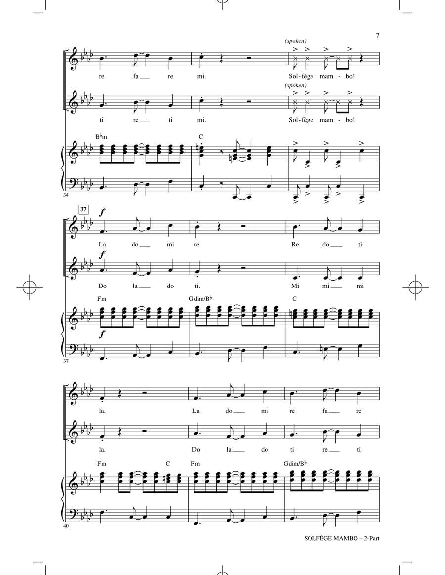 Solfege Mambo 2-Part scores gallery preview page 5