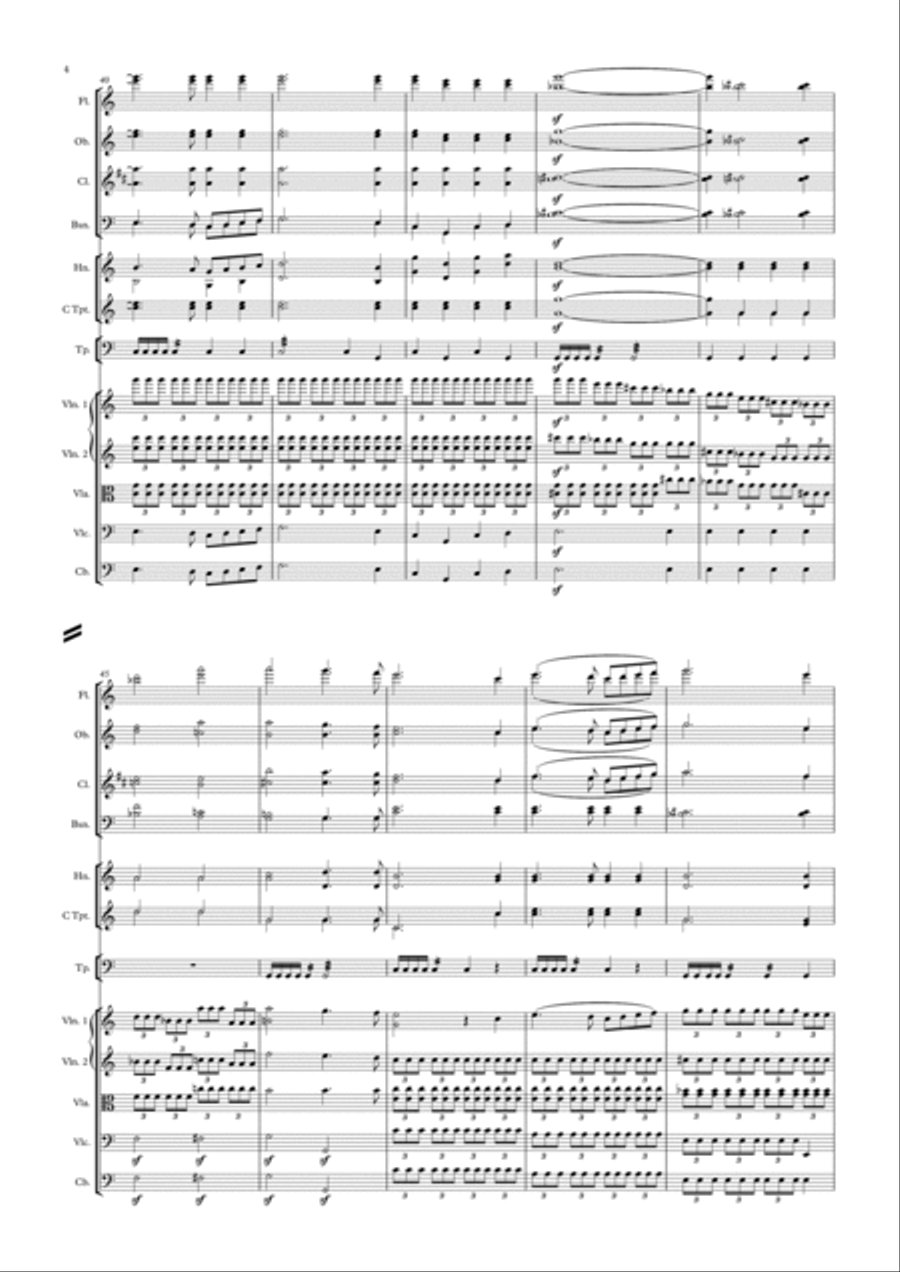 Mendelssohn Unfinished Symphony No. 6 C-Major (1845) - Completed Full Orchestra scores gallery preview page 4