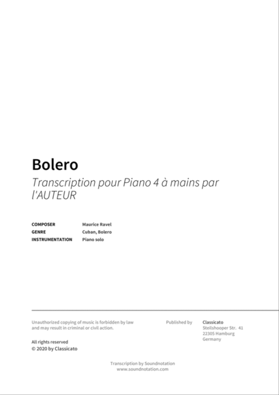 Bolero Piano scores gallery preview page 2