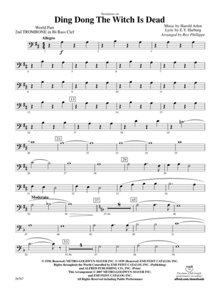 Variations on Ding Dong the Witch Is Dead (fromThe Wizard of Oz): (wp) 2nd B-flat Trombone B.C.