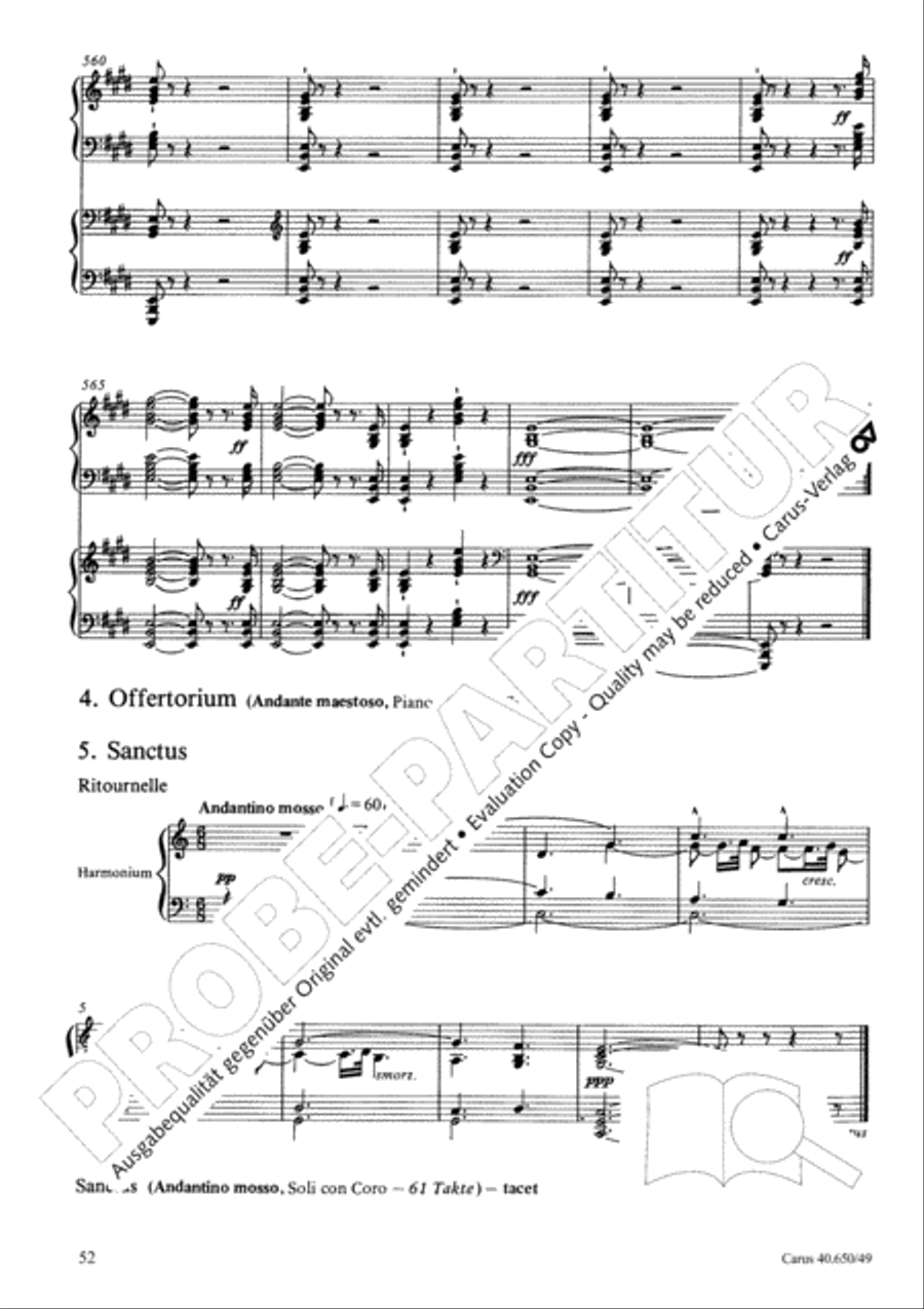 Petite Messe solennelle 4-Part scores gallery preview page 53