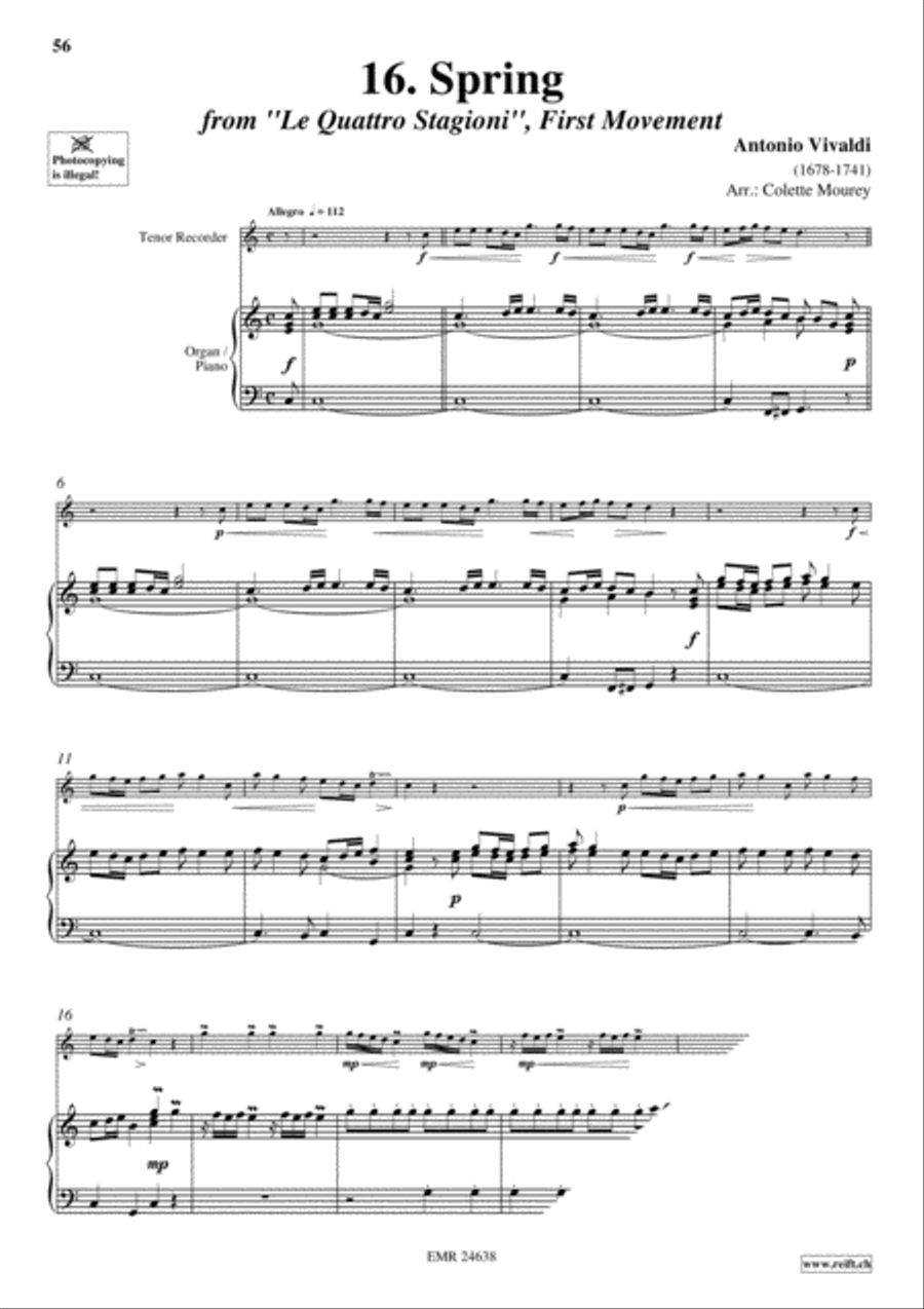 40 Greatest Baroque Hits Volume 2 Tenor Recorder scores gallery preview page 18