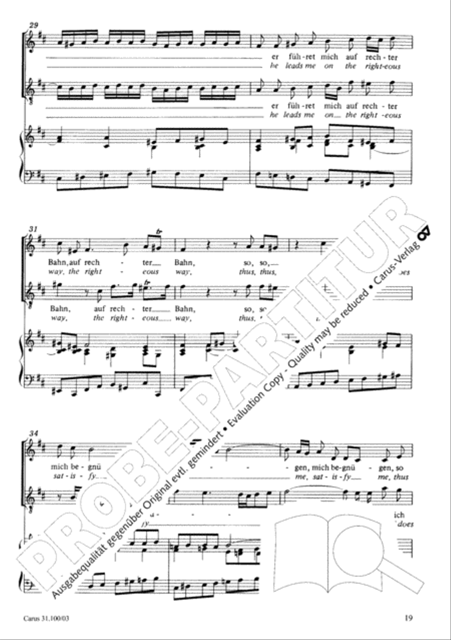 Whatever God ordains is right (Was Gott tut, das ist wohlgetan) 4-Part scores gallery preview page 20