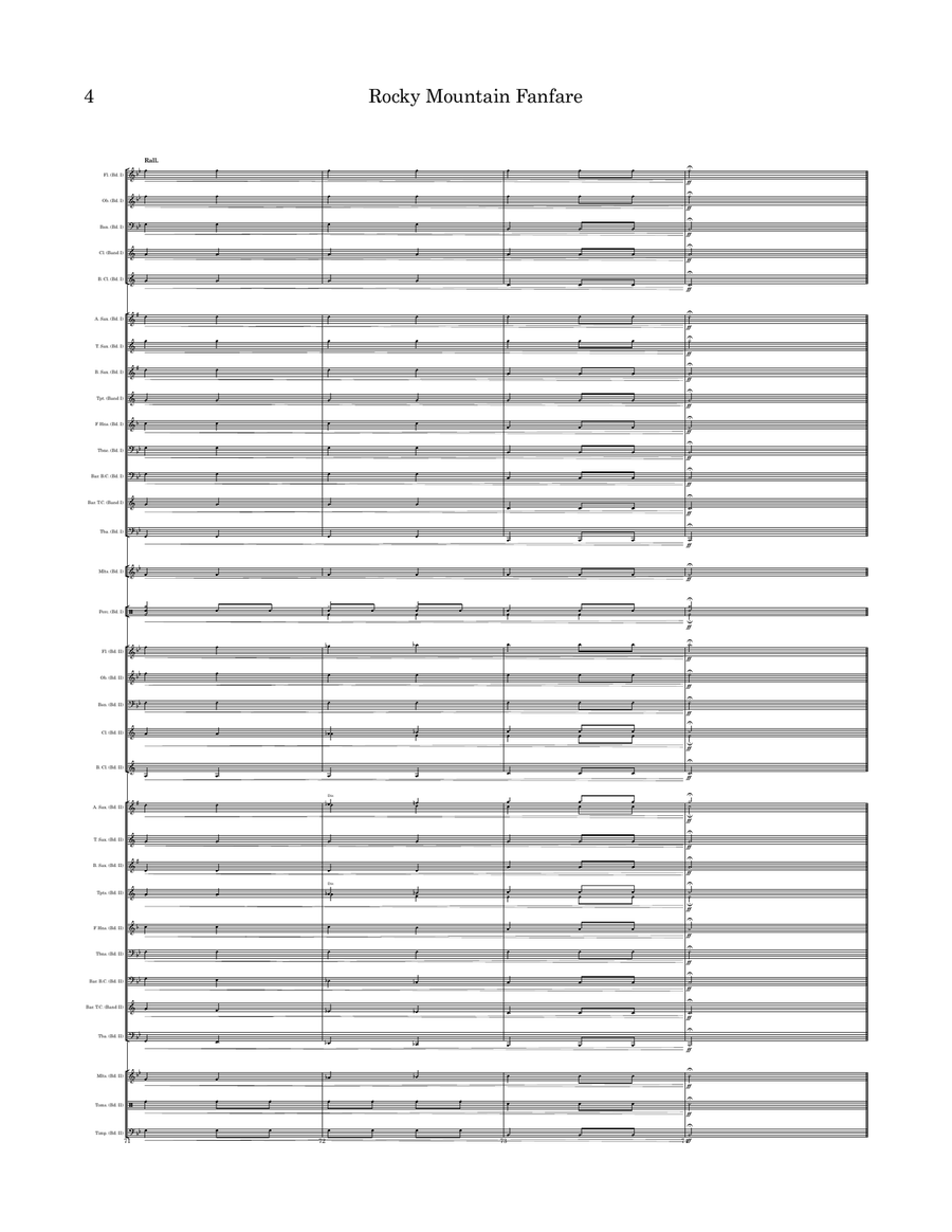Rocky Mountain Fanfare Concert Band scores gallery preview page 5