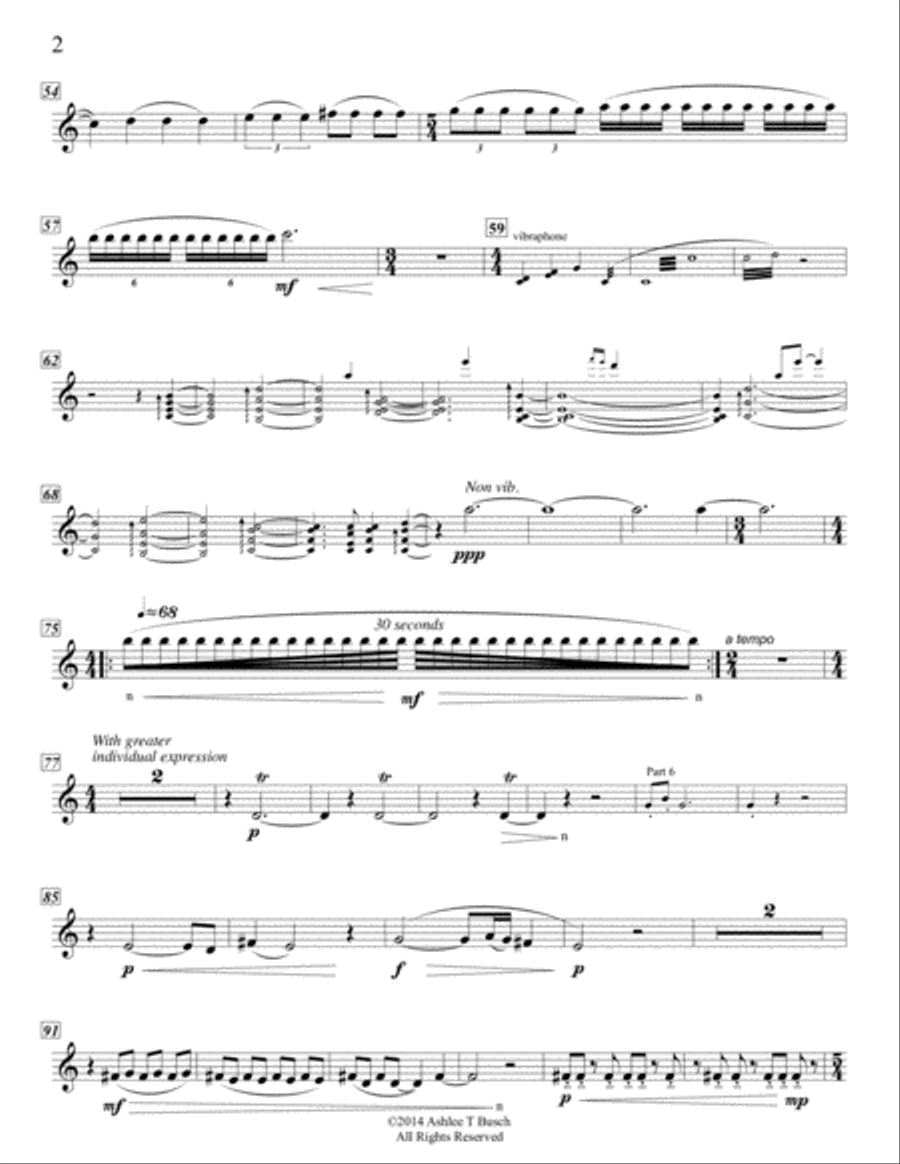 Morning B-FLAT PARTS Morning B-FLAT PARTS Small Ensemble scores gallery preview page 2