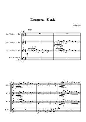 Book cover for Evergreen Shade - Clarinet Quartet