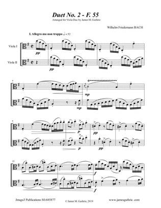 WF Bach: Duet No. 2 for Viola Duo