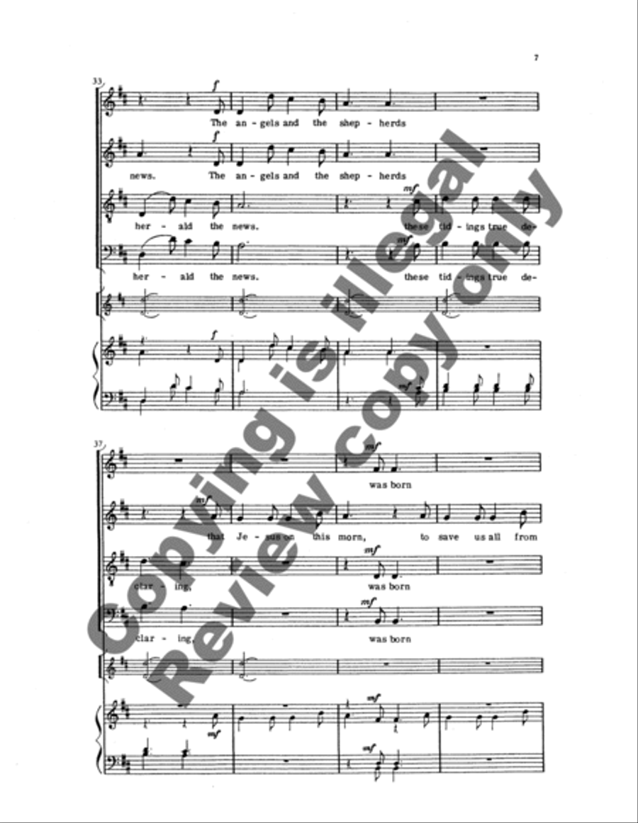 Ringeltänze 6. The Shepherds All Are Waking (Choral Score)