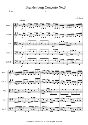 Book cover for Brandenburg Concerto No. 3 in G Major (BWV 1048)