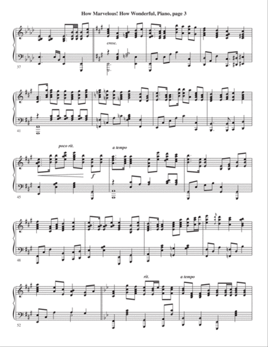 How Marvelous! How Wonderful! 4-Part scores gallery preview page 53