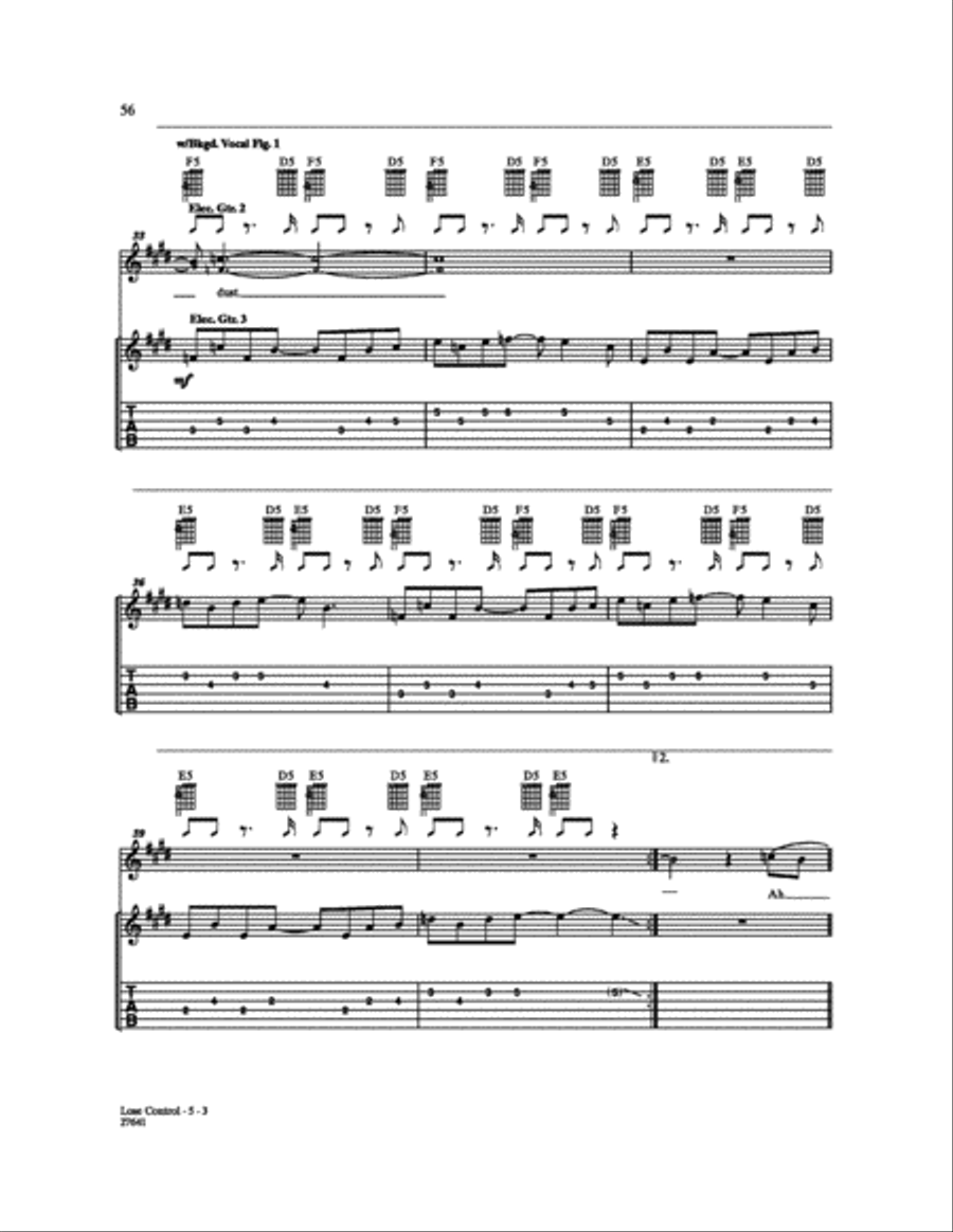 Lose Control Electric Guitar scores gallery preview page 3