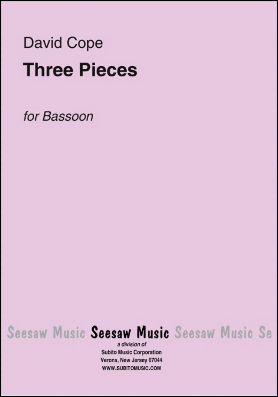 Three Pieces Three Pieces Bassoon Solo scores gallery preview page 1