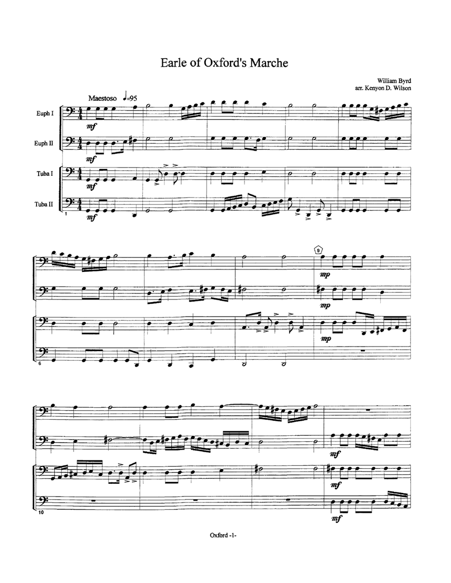 Earle of Oxford's March by William Byrd EETT - Digital Sheet Music page 2