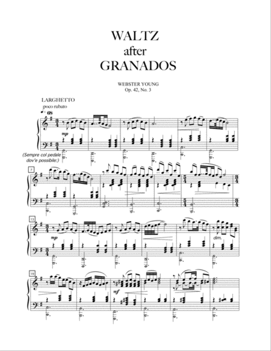 Waltz After Granados Waltz After Granados Easy Piano scores gallery preview page 1