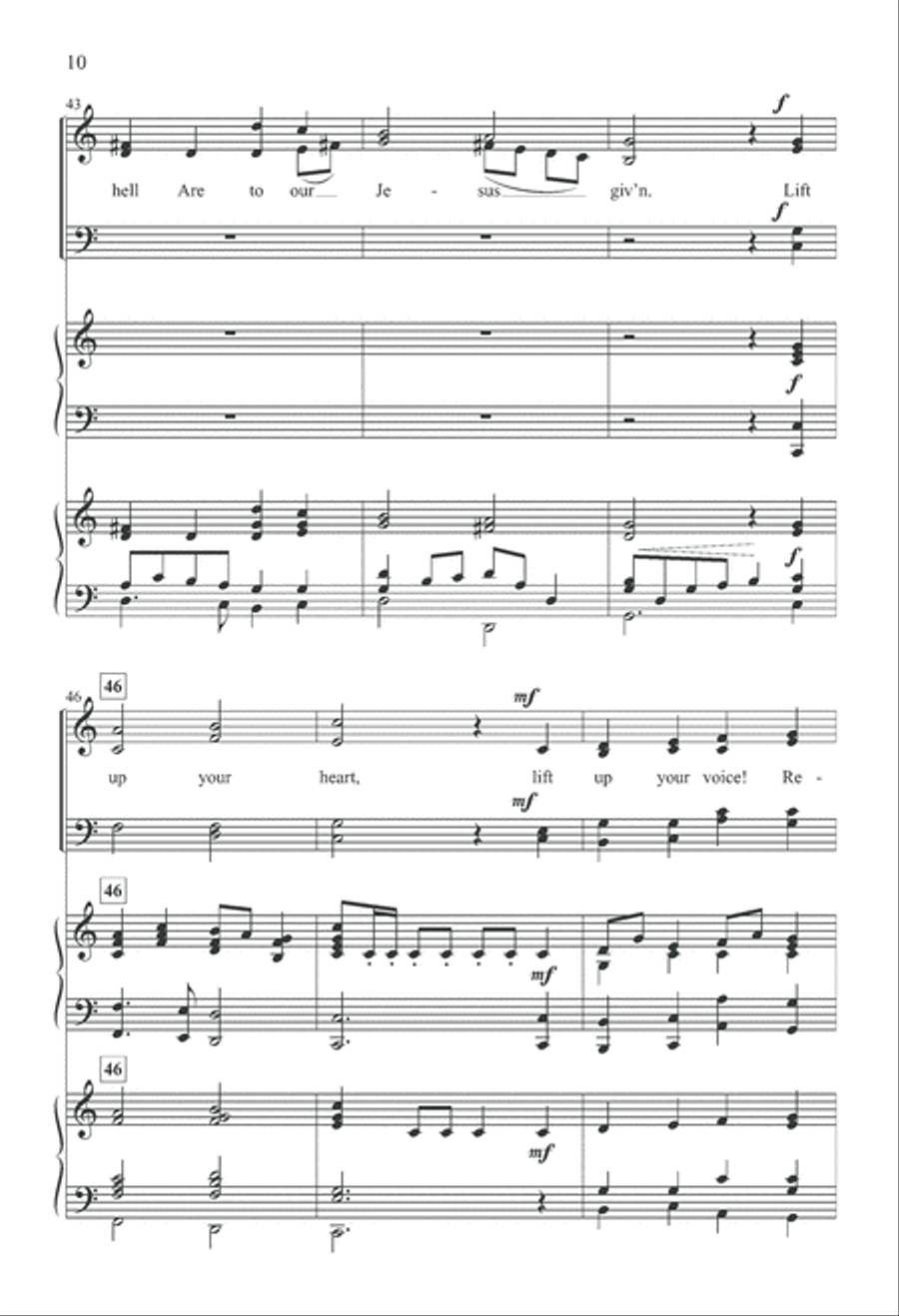 Rejoice, the Lord Is King 4-Part scores gallery preview page 10