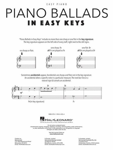 Piano Ballads – In Easy Keys