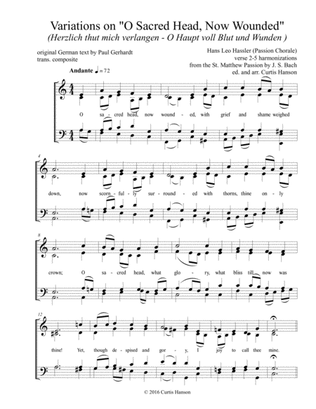 O Sacred Head, Now Wounded (SATB)