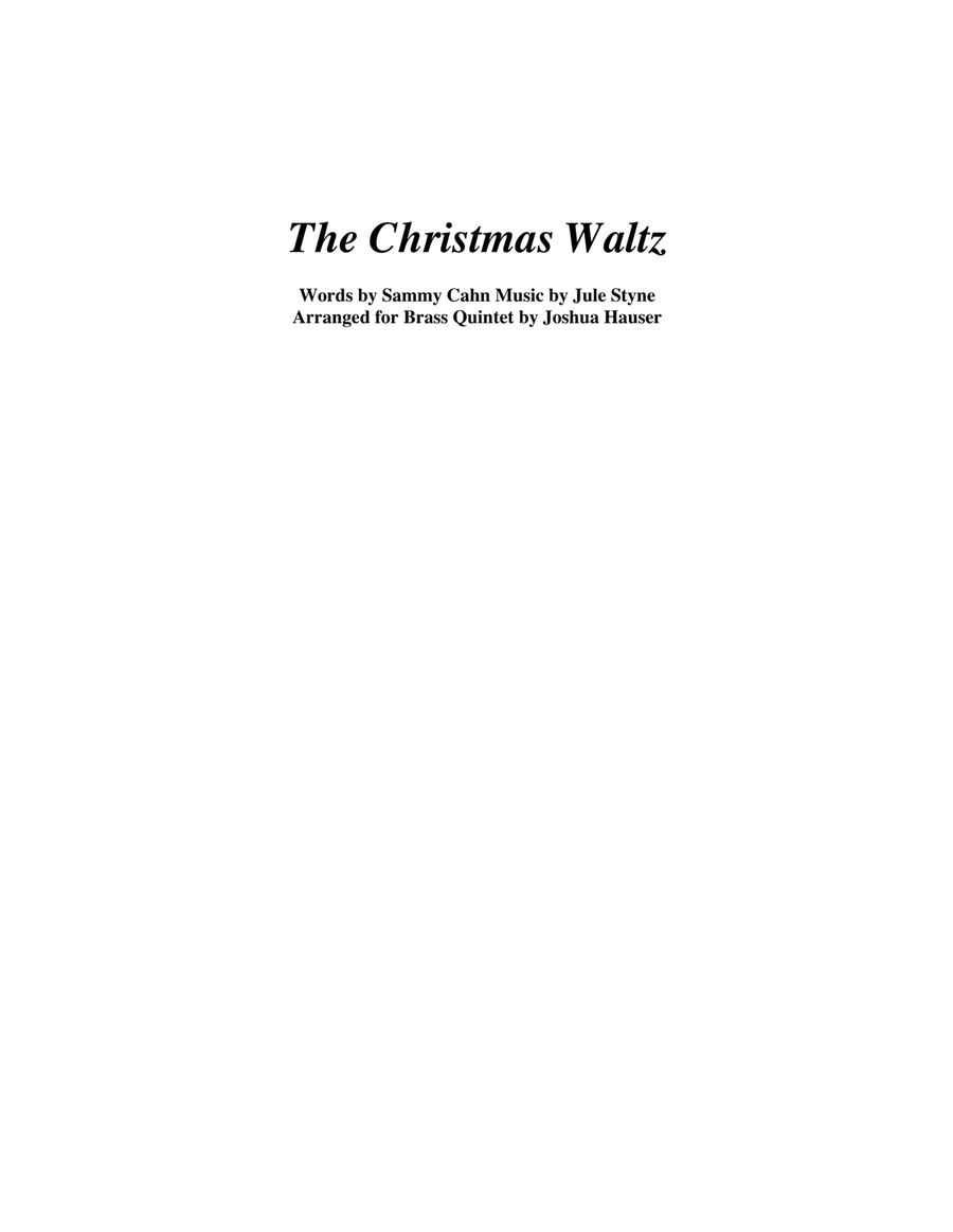 The Christmas Waltz Brass Ensemble scores gallery preview page 1